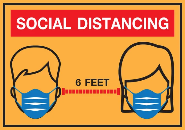 Diseño Ilustración Vectores Distanciamiento Social Mantener Distancia Las Personas Sociedad — Archivo Imágenes Vectoriales