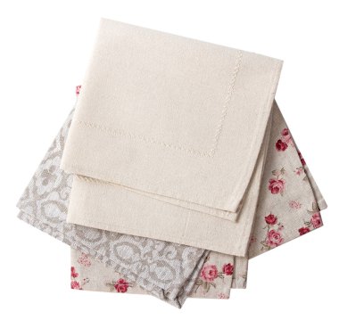 Mutfak keten elbise beyaz boş arka plan üzerinde izole.