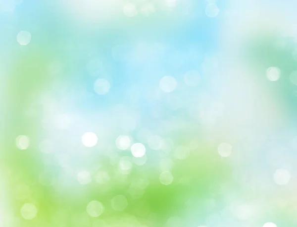 Blauw en groen voorjaar van een abstracte achtergrond wazig. — Stockfoto