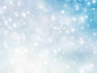 Karlı mavi arka plan bulanık.