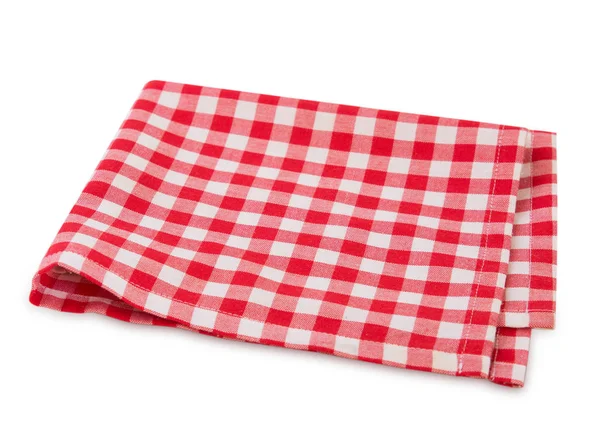 Picnic red clothes folded isolated. — Stock Photo, Image