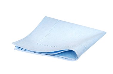 İzole mavi mutfak bezi.