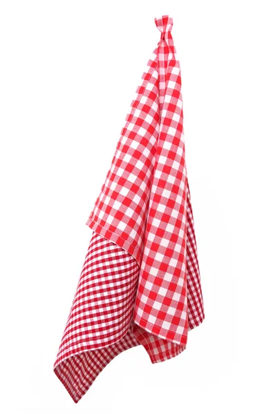 Asciugamano da cucina gingham isolato , — Foto Stock