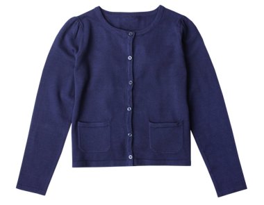 İzole mavi üniforma düğmesi üst.