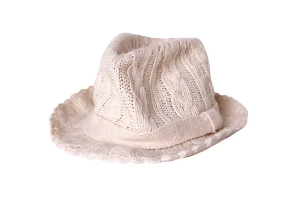 Cappello lavorato a maglia isolato . — Foto Stock