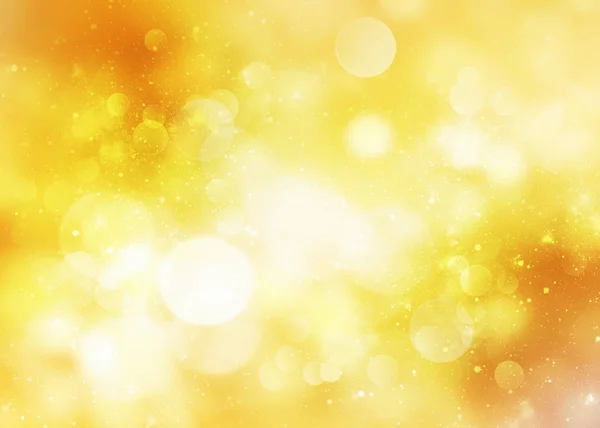 Golden sparkle yellow blurred bokeh background. — Stock Photo, Image