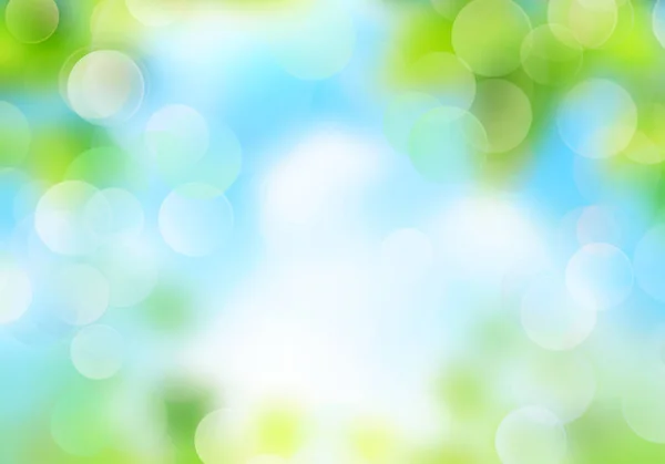 Зеленый синий весенний размытый фон боке . — стоковое фото