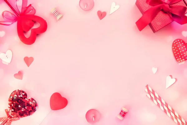 Valentinstag Hintergrund, leerer Kopierraum Hintergrund, romantisch de — Stockfoto