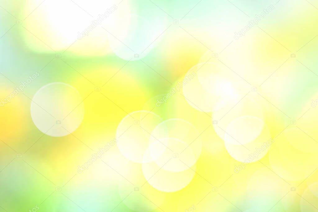 Green yellow natural blurred background,summer defocused texture,spring bokeh.Abstract backdrop.Sunny illustration,Easter wallpaper.