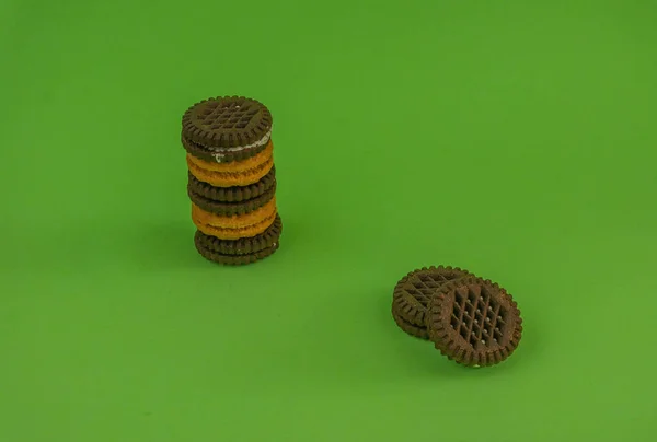 Biscoitos Chocolate Seu Melhor Amigo Copo Leite — Fotografia de Stock