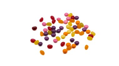 meyve şekerlemeleri farklı renk ve şekillerde