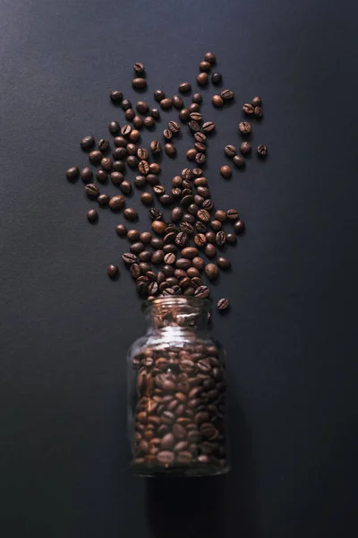 Coffee Beans Black Background — Stock Photo, Image