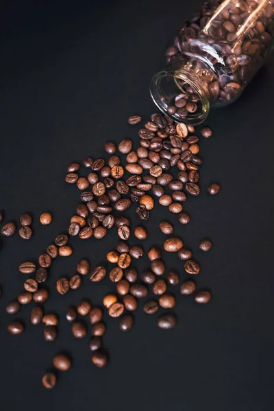 Coffee Beans Black Background — Stock Photo, Image