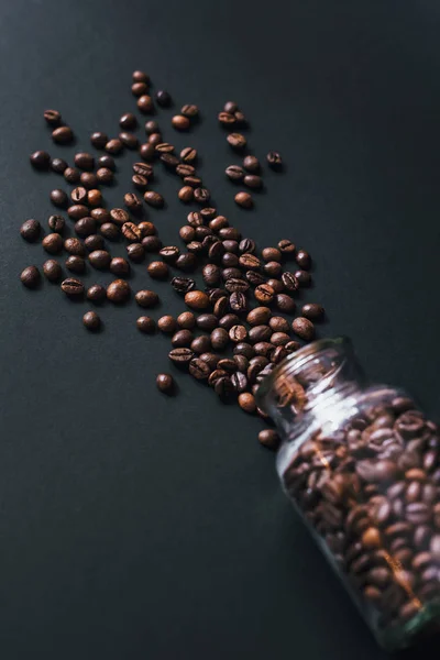 Coffee Beans Black Background — Stock Photo, Image