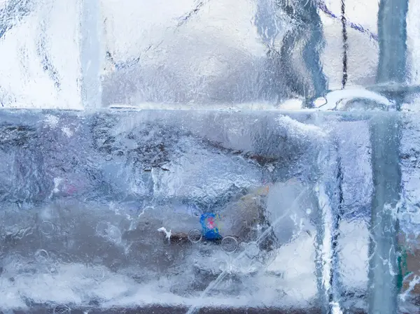 Clear cold wall of ice — Stock Photo, Image