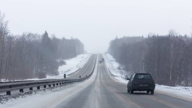 Karla kaplı road, Rusya Federasyonu