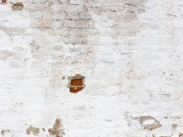 Mur blanc de briques anciennes — Photo