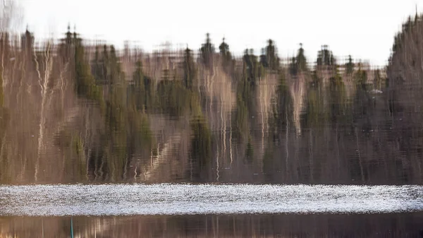 Reflection of trees and ripples — Stock Photo, Image