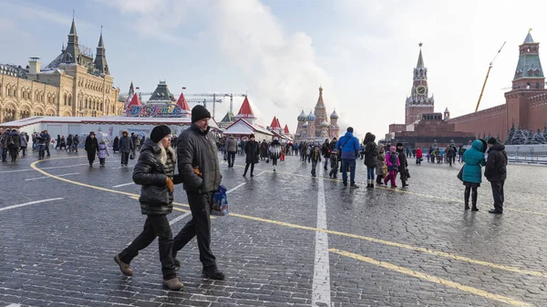 Christmas market on Red Square in winter, Moscow — Stock Photo, Image