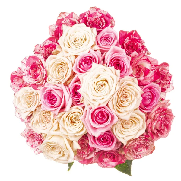 Bouquet of many roses top view — Stock Photo, Image