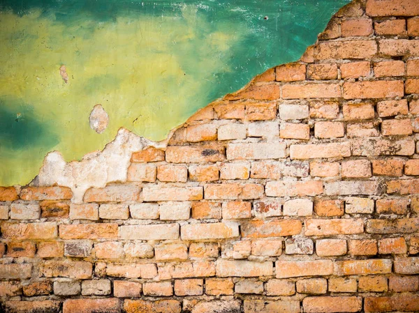 老老式棕色砖墙背景 — 图库照片