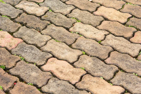 Block warms cement block on texture on the floor