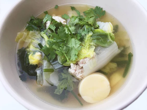 泰国的白菜、 猪肉汤、 传统食品 — 图库照片