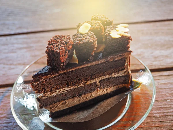 Chocolate brownie cake dessert — Stock Photo, Image