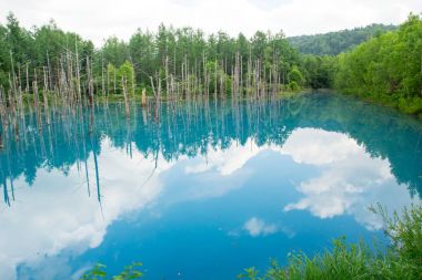 Yaz Biei, Hokkaido, mavi su birikintisi