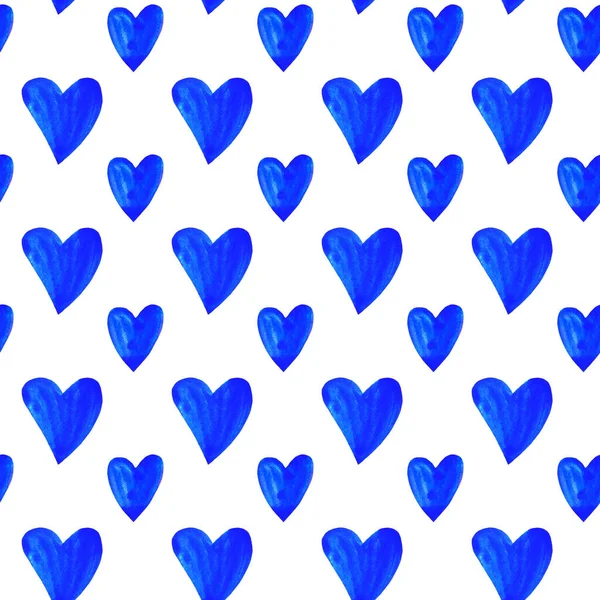 Seamless pattern with watercolor hearts. Romantic and love backgrounds and texture. For greeting cards, wrapping paper, packaging, wedding, birthday, fabric, textile, Valentine's Day, mother's Day — Stock Photo, Image