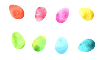 Basit suluboya yumurtalar. Parlak, aydınlık Paskalya arkaplanları ve dokuları. İsa dirildi. Olaysız kenar