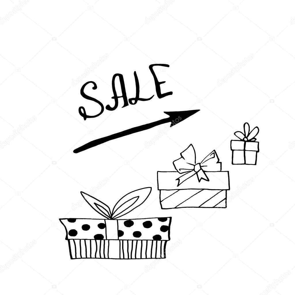 Sale Black Friday. Handmade lettering, calligraphy grunge texture background for logo, banners, labels, badges, prints posters web
