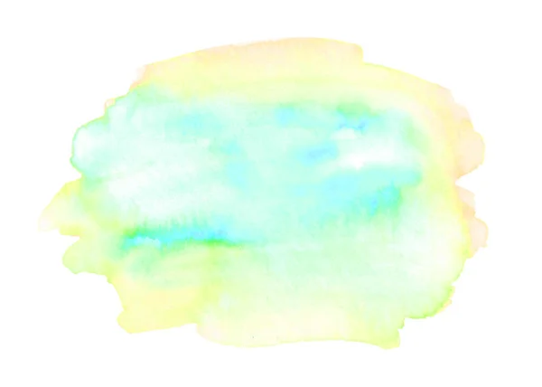 Aquarelle aquarelle abstrait tache dessinée à la main coloré bleu rouge rose vert jaune orange violet tache tache de peinture tache — Photo