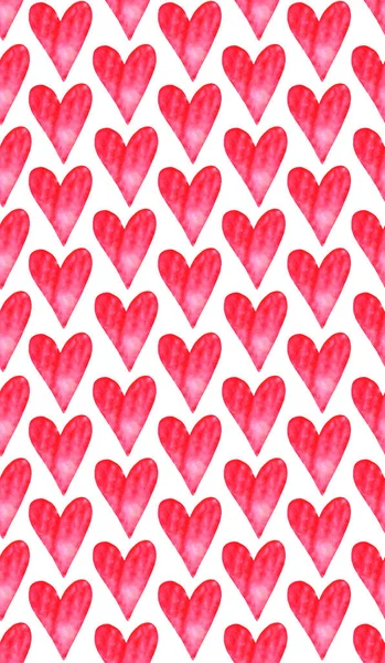 Fondos, texturas, marcos, patrones sin costuras de rojo rosa azul negro acuarela corazones. Mano dibujada. Tema romance de amor para cumpleaños, día de San Valentín, tarjeta de felicitación, boda, papel de regalo — Foto de Stock