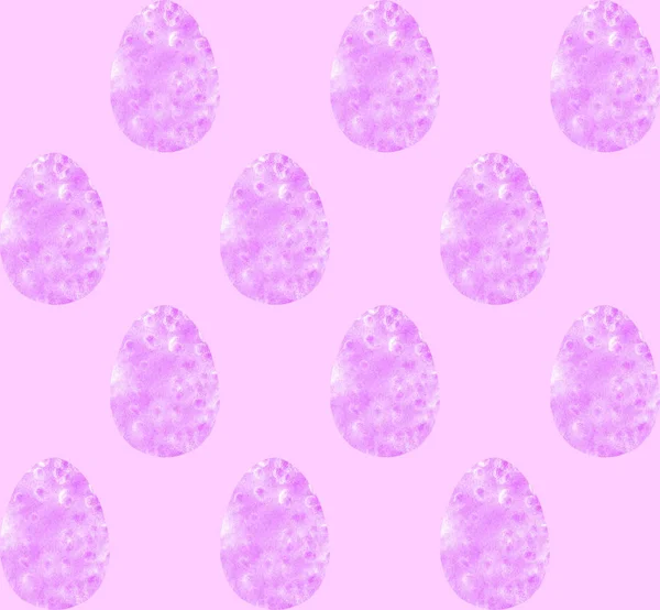 Modello senza soluzione di continuità, sfondi, texture di uova di Pasqua astratte colorate. Acquerello disegno decorativo — Foto Stock