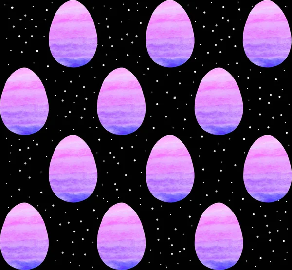 Modèle sans couture, arrière-plans, textures d'œufs de Pâques abstraits de couleur. Aquarelle dessin décoratif — Photo