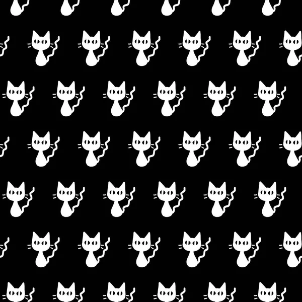 Cute seamless pattern with hearts and cats. Romantic texture for backgrounds, wrapping paper, packaging, greeting cards, prints, covers, fabric, textile, birthday, Valentine's Day — Stock Photo, Image