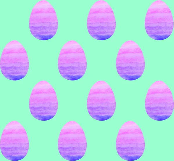 Modello senza soluzione di continuità, sfondi, texture di uova di Pasqua astratte colorate. Acquerello disegno decorativo — Foto Stock