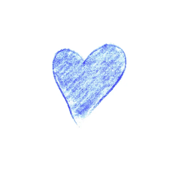 Handgezeichnete Farbstift Strich Herz Textur Liebe. romantischer Hintergrund des Valentinstages. rot, rosa, blau — Stockfoto
