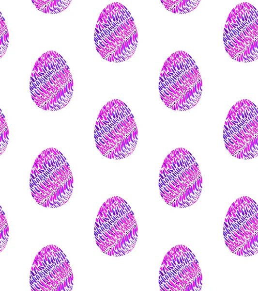 Безшовний візерунок, фон, текстури різнокольорових абстрактних великодніх яєць. Акварельний декоративний малюнок — стокове фото