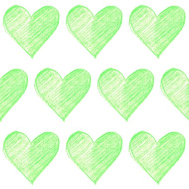 Renkli kalple kusursuz desen. Romantik aşk el yapımı arka plan dokusu. Kutlama kartları, ambalaj kağıdı, ambalaj, düğün, doğum günü, kumaş, Sevgililer Günü, Anneler Günü