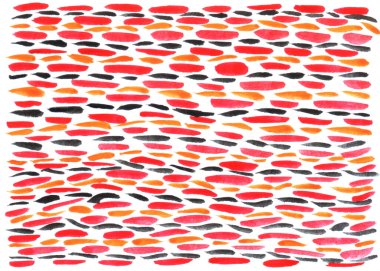 Soyut arkaplan. Fırça darbeleri suluboya, boya lekeleri. Çocuklar el çizimi yapar.