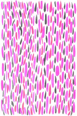 Soyut arkaplan. Fırça darbeleri suluboya, boya lekeleri. Çocuklar el çizimi yapar.