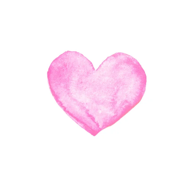 Aquarela grande amor de coração rosa. Valentine dia textura de fundo. Desenhado à mão — Fotografia de Stock