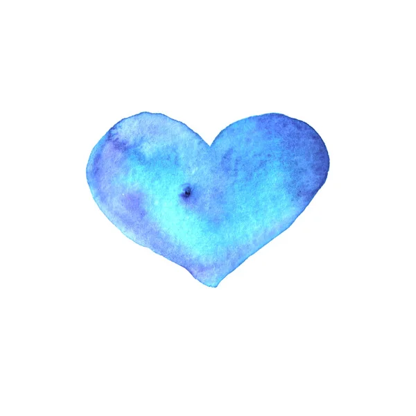 Watercolor big Heart love. Valentines day background texture. Hand drawn — Stock Photo, Image