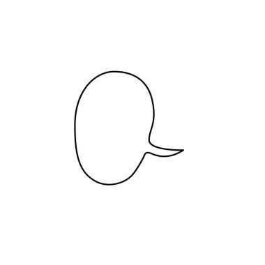 Metin için vektör konuşma balonu. Beyaz arkaplanda mesaj sembolleri, düşünce, simge. Siyah ve beyaz.