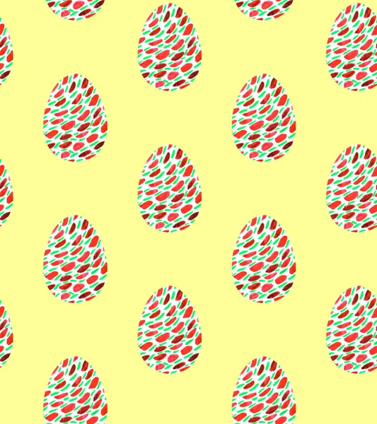 Bezešvé Vzory Pozadí Textury Mnohobarevných Abstraktních Velikonočních Vajíček Akvarel Dekorativní — Stock fotografie