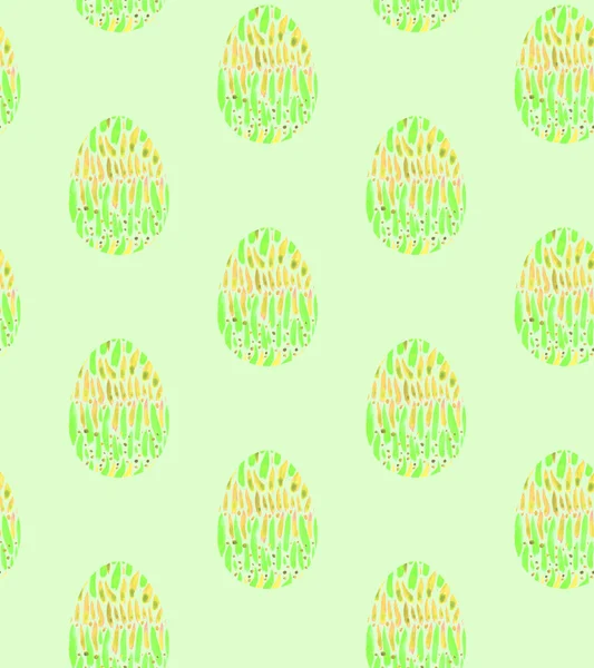 Seamless Pattern Backgrounds Textures Multi Colored Abstract Easter Eggs Watercolor — Stock Photo, Image