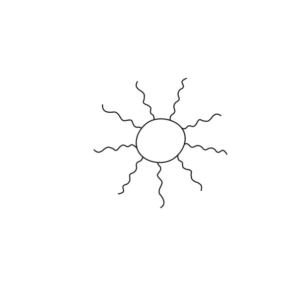 Sol Stjärna Planet Rymdföremål Design Element Ikon Temat Natthimlen Ufo — Stock vektor