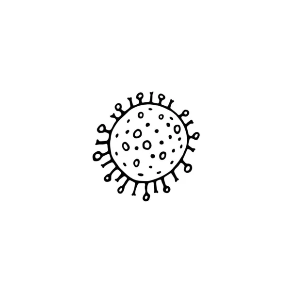 Icona Del Virus Infezione Batteri Virali Delle Molecole Coronavirus Test — Vettoriale Stock